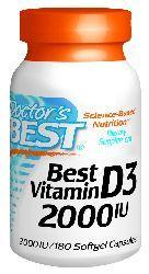 Doctors Best: Best Vitamin D3 2000IU 180 SG
