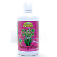 Organic Aloe Vera Juice Cranberry Flavor 32 oz from DYNAMIC HEALTH LABORATORIES INC