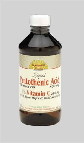 Pantothenic acid plus vit c with rosehips and bioflavonoids, 8 oz