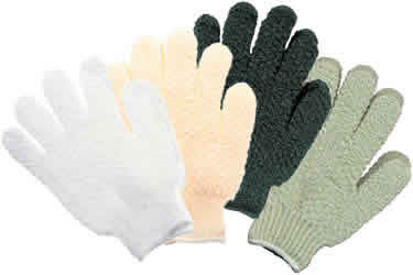 Exfoliating Hydro Gloves-Dark Green  from EARTH THERAPEUTICS