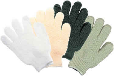 EARTH THERAPEUTICS: Exfoliating Hydro Gloves-White 