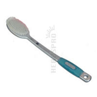 EARTH THERAPEUTICS: Feng Shui Back Brush with Ergo Grip - metal silver 1 pc