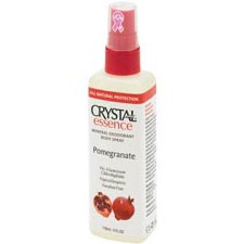 CRYSTAL BODY DEODORANT (French Transit): Mineral Deodorant Body Spray Pomegranate 4 oz