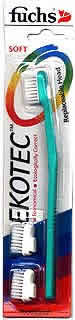 Toothbrush Ekotec Replaceable Nylon Head Soft 2 heads from FUCHS BRUSHES