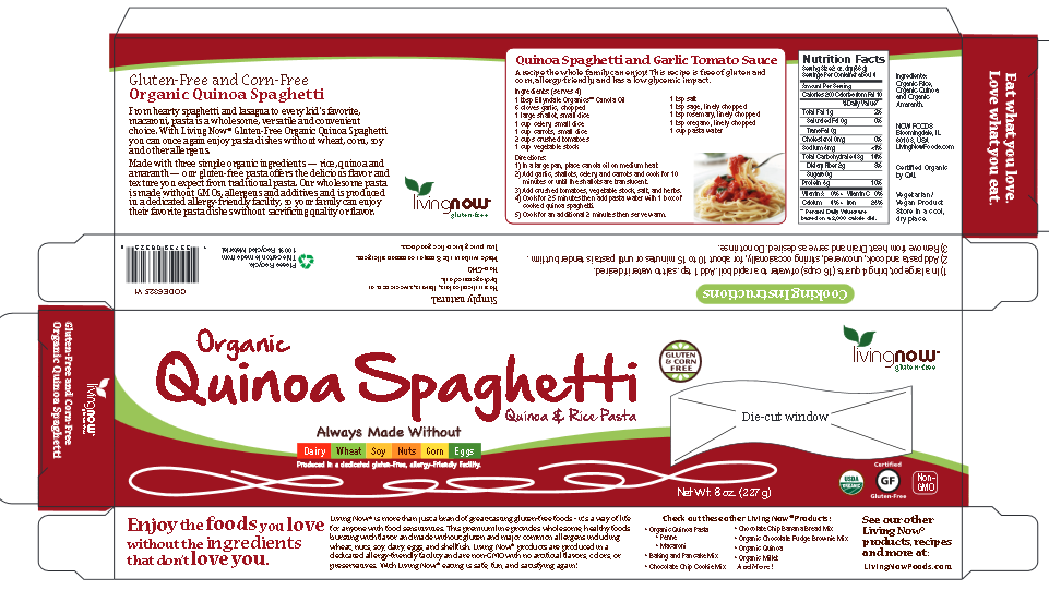 NOW: Gluten Free  Organic Quinoa Pasta, Spaghetti 8 oz (277 g)