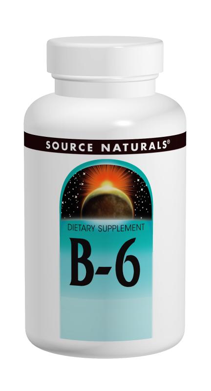 SOURCE NATURALS: Vitamin B-6 500 mg Timed Release 50 tabs