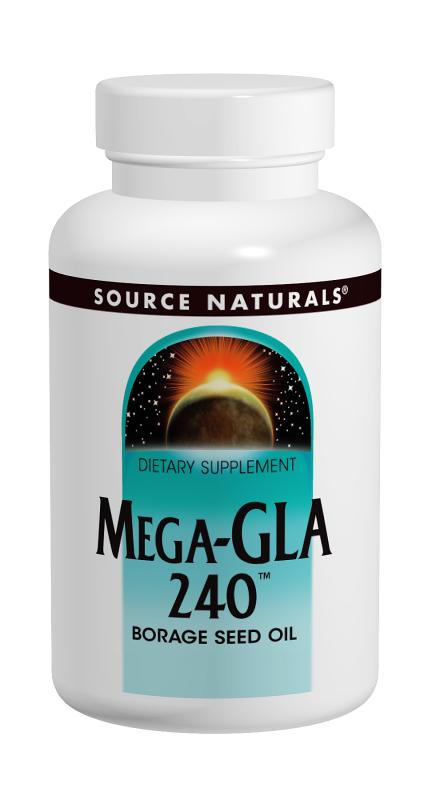 SOURCE NATURALS: Mega-GLA 240 Borage Seed Oil 60 SG