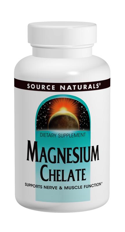 SOURCE NATURALS: Magnesium Chelate 100 mg 100 tabs