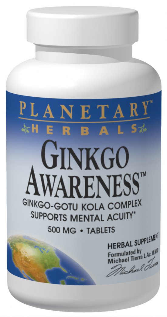 PLANETARY HERBALS: Ginkgo Awareness 30 tabs