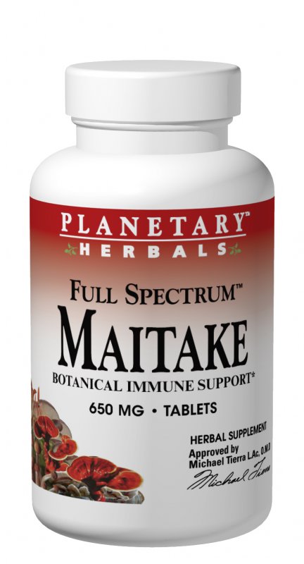 PLANETARY HERBALS: Full Spectrum Maitake Mushroom 600 mg 30 tabs