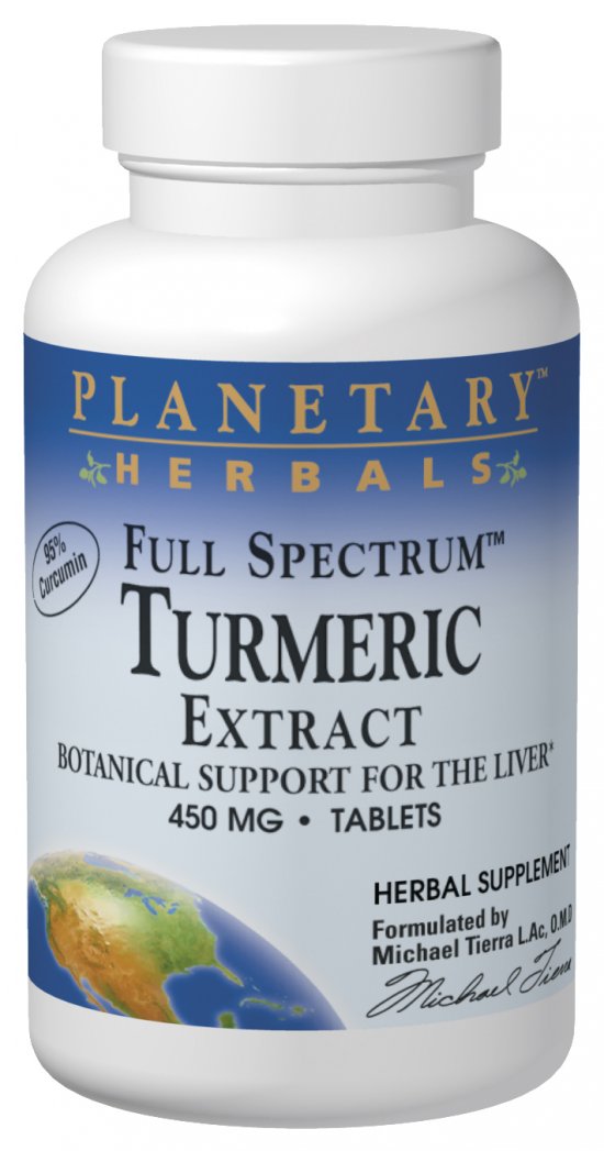 PLANETARY HERBALS: Full Spectrum Turmeric Extract 450 mg 30 tabs