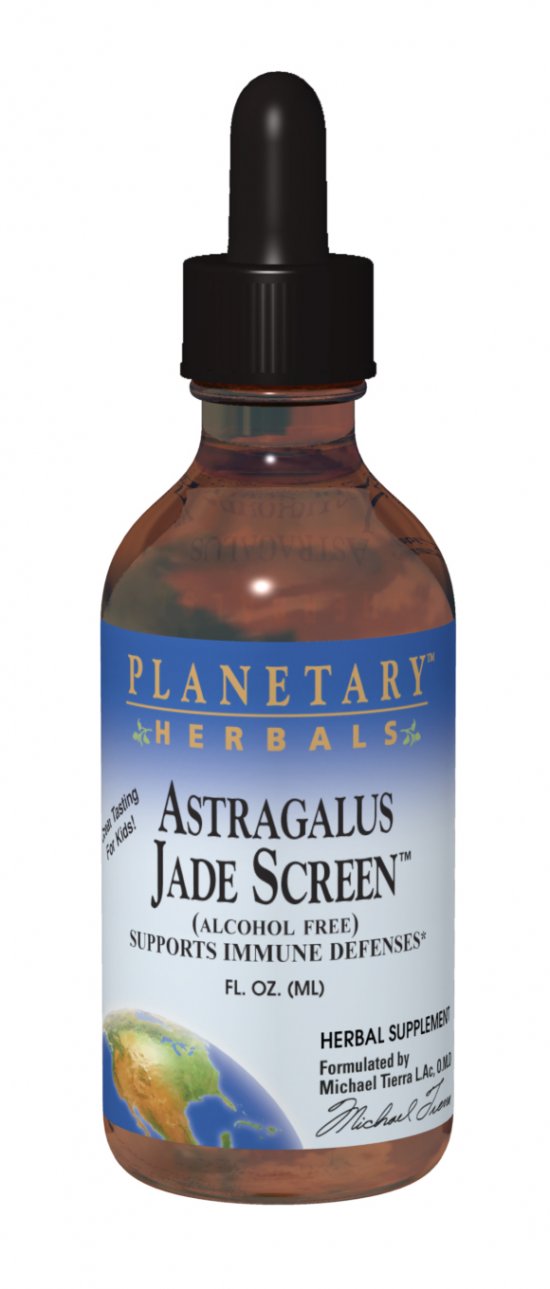 PLANETARY HERBALS: Astragalus Jade Screen (alcohol free) 2 oz