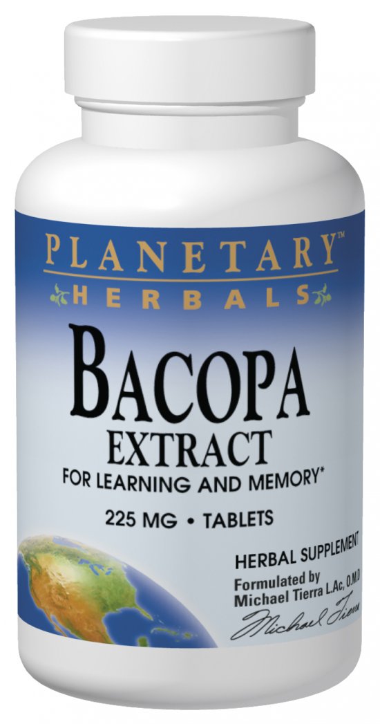 PLANETARY HERBALS: Bacopa Extract 225MG 60 tabs