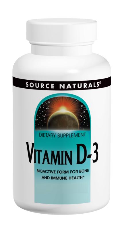 SOURCE NATURALS: Vitamin D 1000 IU 200 tabs