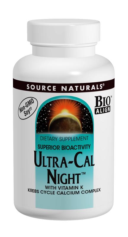 SOURCE NATURALS: Ultra Cal Night with Vitamin K 60 tabs