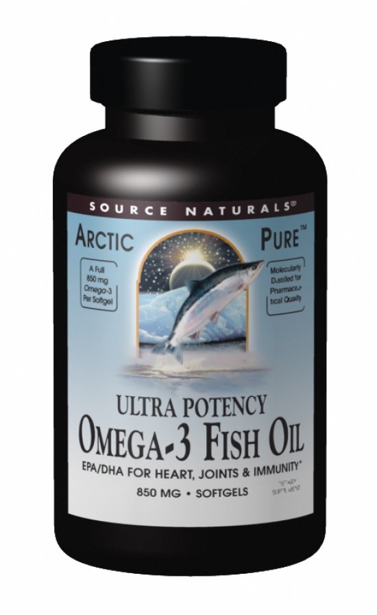 SOURCE NATURALS: Ultra Potency Omega-3 Fish Oil 120 SG - EPA 450mg DHA 340mg