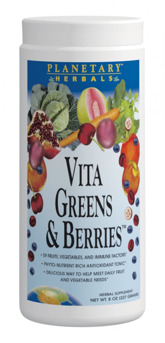 PLANETARY HERBALS: Vita Greens and Berries 8 oz