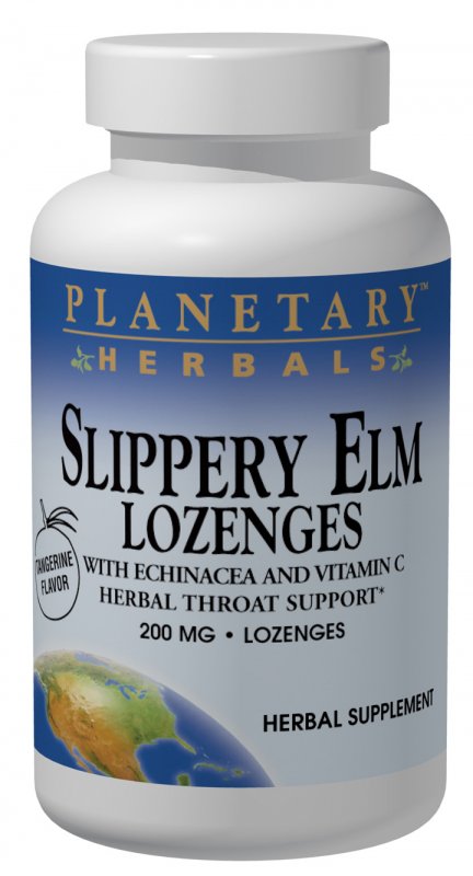 PLANETARY HERBALS: Slippery Elm Lozenges With Echinacea and Vit C 100 tabs