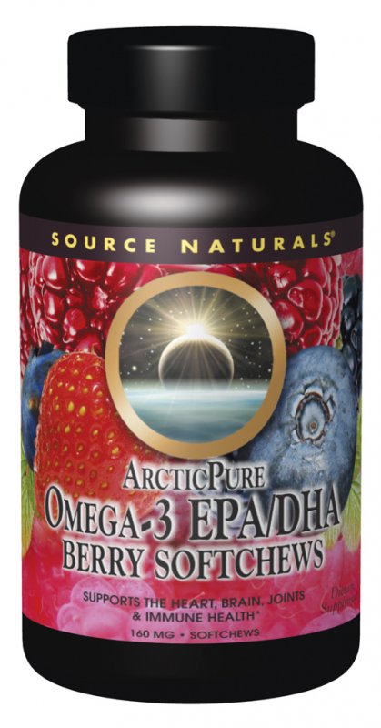 Source Naturals: ArcticPure Omega 3 EPA  DHA Berry Softchews 30 chews