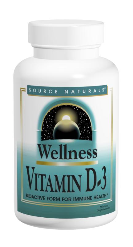 SOURCE NATURALS: Wellness Vitamin D-3 2000 IU 100 SOFTGEL