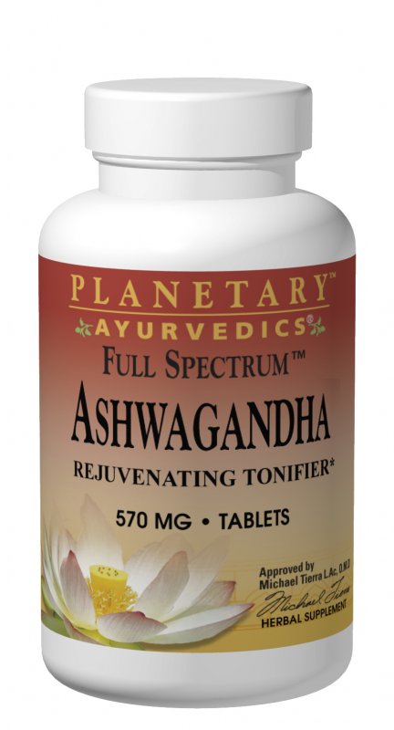 PLANETARY HERBALS: Ashwagandha Full Spectrum 570mg (Ayurvedic) 120 TAB