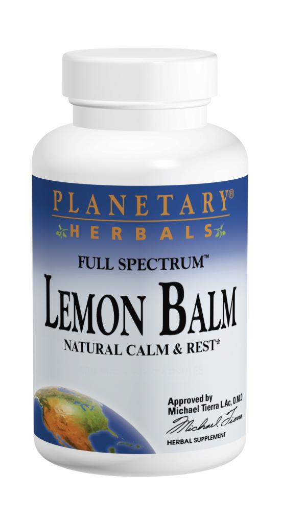 PLANETARY HERBALS: Lemon Balm Full Spectrum 500mg 120 caps