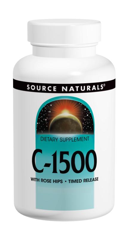 SOURCE NATURALS: C-1500 With Rosehips 1500 mg Timed Release 50 tabs