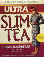 HOBE LABS: Ultra Slim Tea Cran-Raspberry 24 bags
