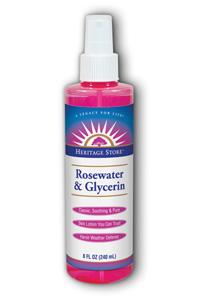 HERITAGE PRODUCTS: Rosewater and Glycerin w Atomizer 8 oz