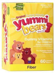 YUMMI BEARS (HERO NUTRITIONAL PRODUCTS): Yummi Bears Fiber 60 bears