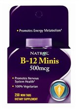 B-12 mini's 500 mcg dots, 100 CT