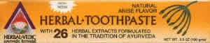 Herbalvedic Toothpaste Anise 3.5 fl oz from HERBALVEDIC AYURVEDIC FORMULAS