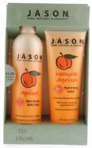 Body Wash & Lotion Apricot Gift Set 12+8 oz from JASON NATURAL PRODUCTS