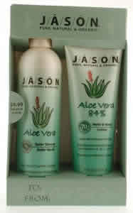 Body Wash & Lotion Aloe Vera Gift Set 12+8 oz from JASON NATURAL PRODUCTS