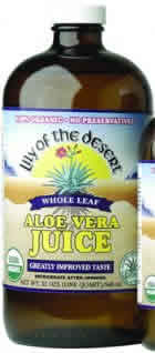 Aloe Vera Juice Whole Leaf Concentrate Orange/Peppermint 16 oz from LILY OF THE DESERT