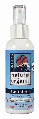 LAFES NATURAL BODYCARE: Lafes Natural Foot Spray with Organic Peppermint Oil 8 oz