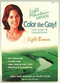 LIGHT MOUNTAIN HENNA: Color The Gray Brown-Light 7 oz