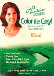 LIGHT MOUNTAIN HENNA: Color The Gray Black 7 oz
