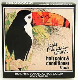 LIGHT MOUNTAIN HENNA: Haircolor Black 4 oz