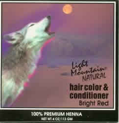 LIGHT MOUNTAIN HENNA: Haircolor Red-Bright 4 oz