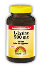 L-Lysine, 500 mg 100ct from Natures Life