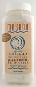 Dead Sea Mineral Bath Salt Unscented 2 lb from MASADA HEALTH AND BEAUTY