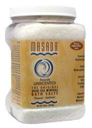 Dead Sea Mineral Bath Salt Unscented 4 lb from MASADA HEALTH AND BEAUTY