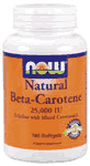 NAT BETA CAROTENE 25000 180 SGELS 1 from NOW