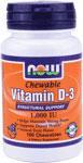 NOW: Chewable D-3 1000 IU Fruit Flavored 180 Loz