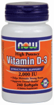 NOW: Vitamin D-3 2000IU 240 Gels