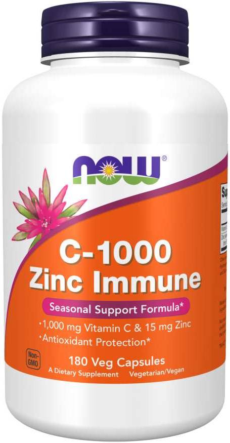 NOW: C-1000 Zinc Immune 180 Veg Caps