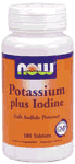 POTASSIUM PLUS IODINE 180 TABS 1 from NOW