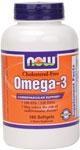 NOW: OMEGA-3 1000mg CHOLES FREE  180 SGELS 1