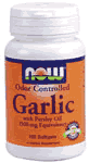 GARLIC ODOR CNTRLD 2500mg 100 SGELS 1 from NOW